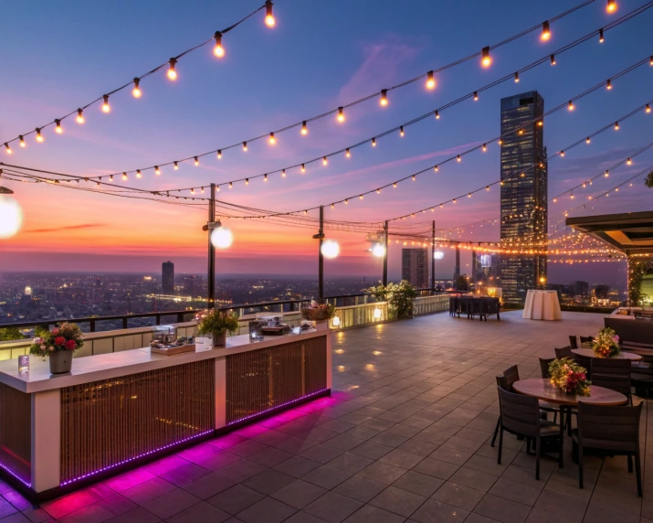 Rooftop City Glow Layers