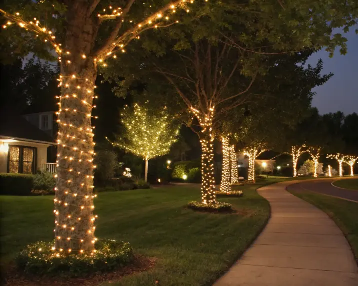 How to Wrap Lights on Trees